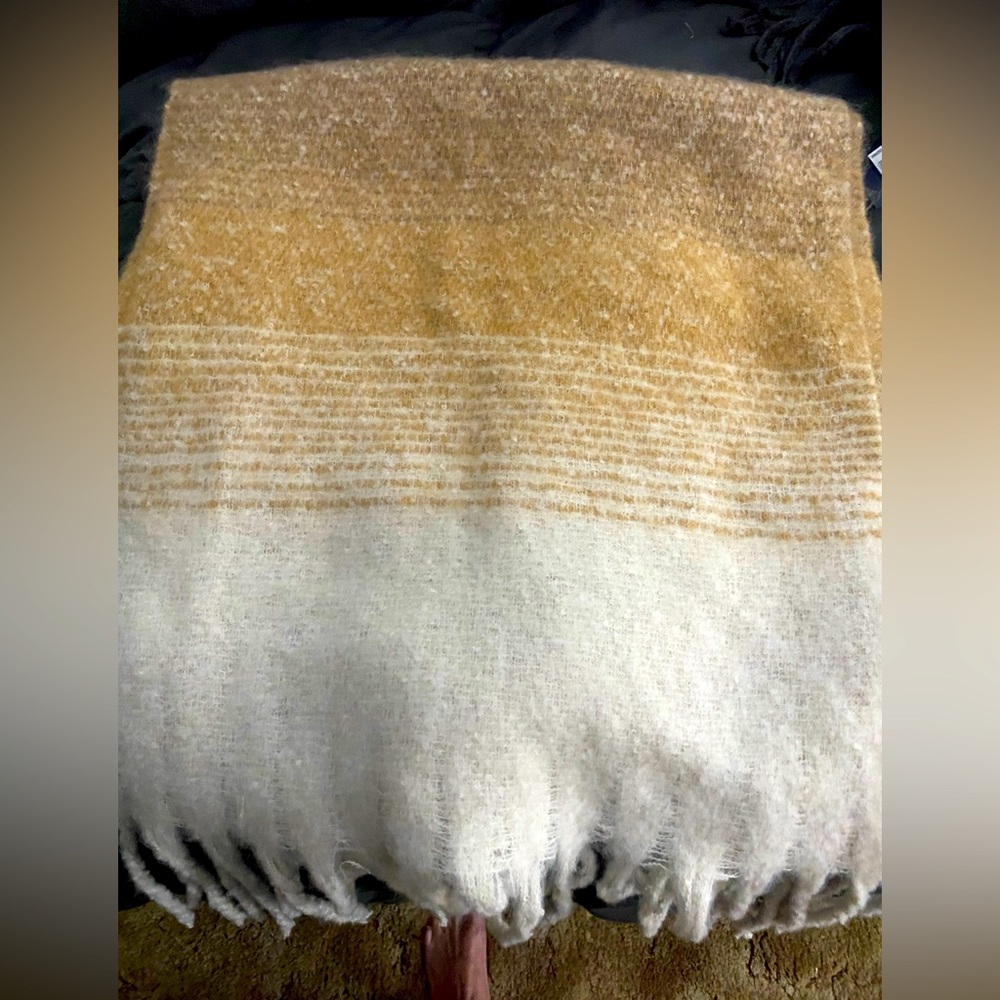 Fringed scarf never used